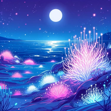 Explique pourquoi certaines algues brillent la nuit ?