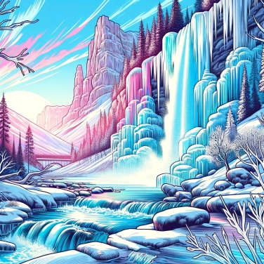 Explique pourquoi certaines cascades glacées restent figées en hiver ?