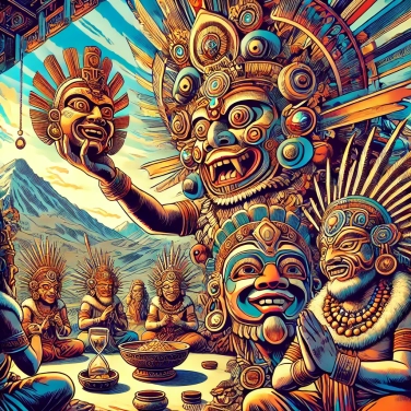 Explique pourquoi certaines civilisations anciennes utilisaient des masques élaborés lors des rites sacrés ?