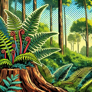 Explique pourquoi certaines espèces de fougères poussent sur des troncs d'arbres ?