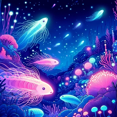 Explique pourquoi certaines espèces marines brillent-elles dans l'obscurité des abysses ?