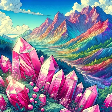 Explique pourquoi certaines montagnes contiennent des cristaux de quartz rose ?