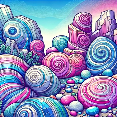 Explique pourquoi certaines roches ont des motifs en spirale ?