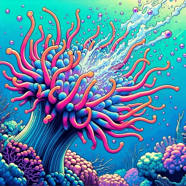 Explique pourquoi certains coraux se protègent-ils en éjectant leurs tentacules urticants ?
