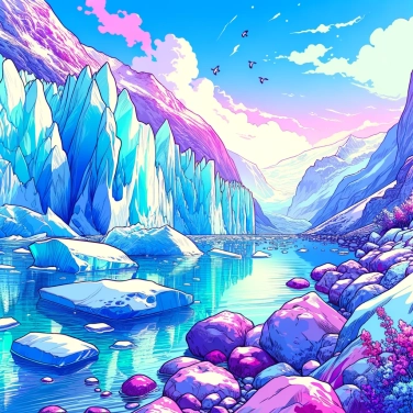 Explique pourquoi certains glaciers semblent bleus ?