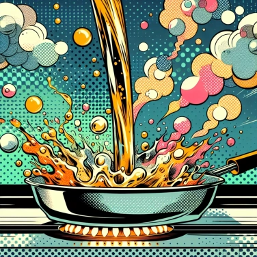 Explique pourquoi l'huile fait crépiter l'eau quand on cuisine ?