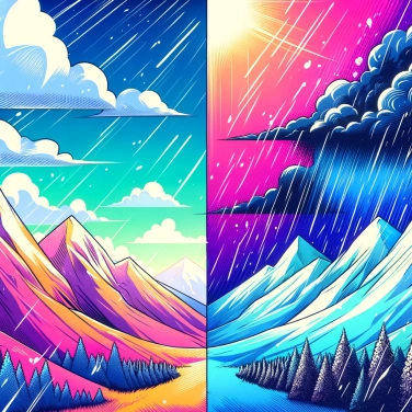 Explique pourquoi la météo peut-elle changer si rapidement en montagne ?