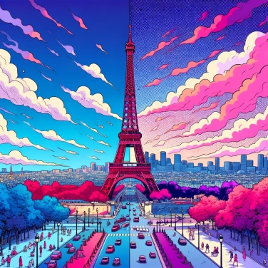 Explique pourquoi la tour Eiffel a été peinte en rouge avant d'être bleue ?
