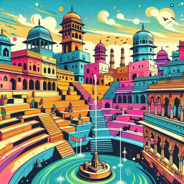 Explique pourquoi la ville d’Abhaneri (en Inde) est réputée pour le puits à degrés de Chand Baori ?