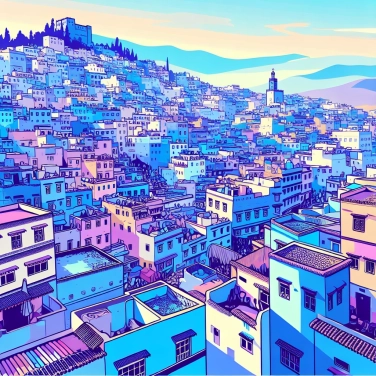 Explique pourquoi la ville de Chefchaouen (au Maroc) est entièrement peinte en bleu ?