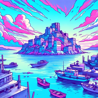 Explique pourquoi la ville de Hashima (au Japon) est appelée l'« île-bateau fantôme » ?