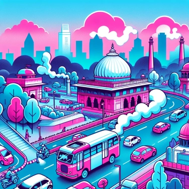 Explique pourquoi la ville de New Delhi (en Inde) connaît des pics de pollution extrêmes ?