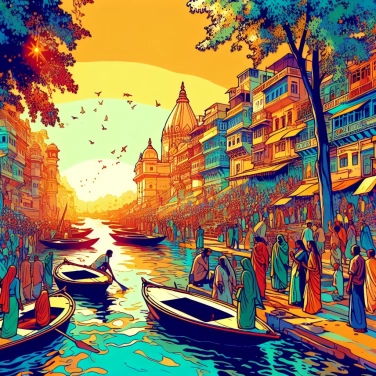 Explique pourquoi la ville de Varanasi (en Inde) est célèbre pour ses crémations au bord du Gange ?