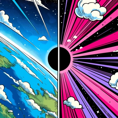 Explique pourquoi le ciel est bleu depuis la terre mais noir depuis l'espace ?