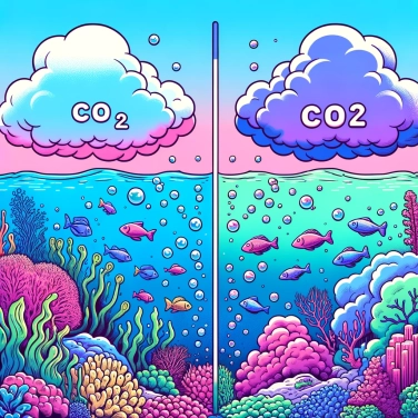 Explique pourquoi le dioxyde de carbone est responsable de l'acidification des océans ?