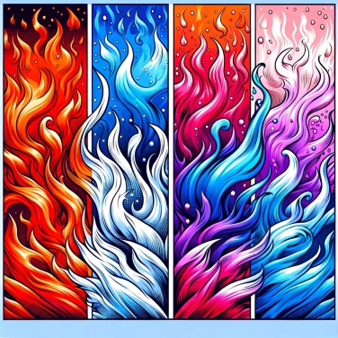 Explique pourquoi le feu est rouge, orange ou bleu en fonction de sa température ?