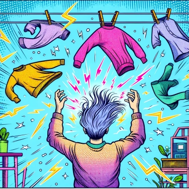 Explique pourquoi le frottement des vêtements crée de l'électricité statique ?