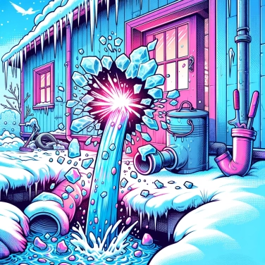 Explique pourquoi le gel peut faire éclater les canalisations en hiver ?