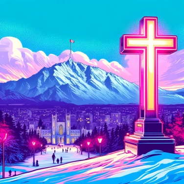 Explique pourquoi le mont Royal, au Canada, a une croix illuminée ?