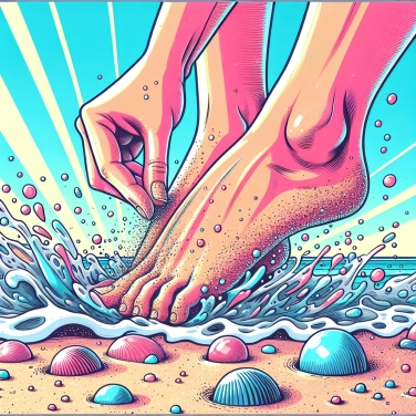 Explique pourquoi le sable colle-t-il aux pieds humides à la plage ?