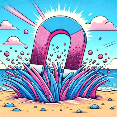 Explique pourquoi le sable des plages peut s’aimanter ?