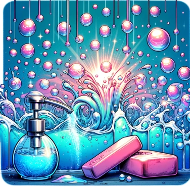 Explique pourquoi le savon fait des bulles en contact avec l'eau ?