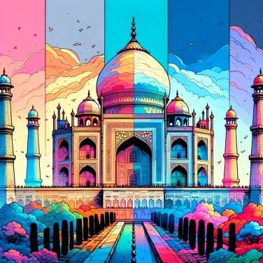 Explique pourquoi le Taj Mahal change de couleur au fil de la journée ?