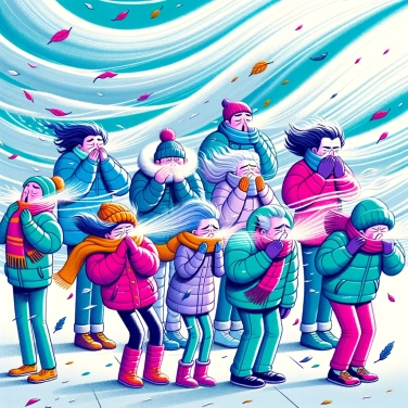 Explique pourquoi le vent froid nous fait éternuer ?