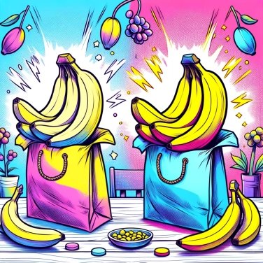 Explique pourquoi les bananes mûrissent plus vite dans un sac en papier que sur une table ?