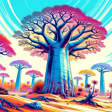 Explique pourquoi les baobabs stockent de l'eau dans leur tronc pour survivre en milieu aride ?