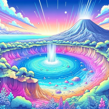 Explique pourquoi les caldeiras des volcans peuvent-elles devenir des lacs d'eau douce ?