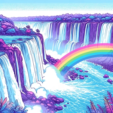Explique pourquoi les chutes d'eau comme celles d'Iguazú produisent un arc-en-ciel permanent ?