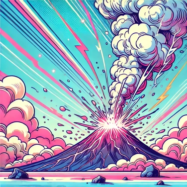 Explique pourquoi les éclairs peuvent se produire durant des éruptions volcaniques ?