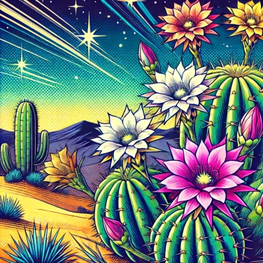 Explique pourquoi les fleurs des cactus éclosent souvent la nuit ?