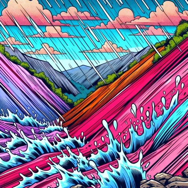 Explique pourquoi les fortes pluies peuvent causer des glissements de terrain ?