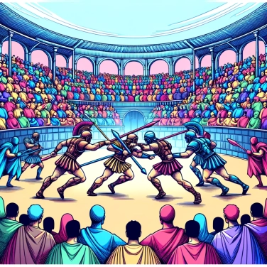 Explique pourquoi les gladiateurs combattaient-ils dans l'arène ?