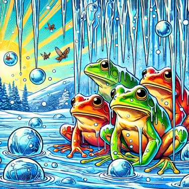 Explique pourquoi les grenouilles peuvent survivre en étant congelées pendant l'hiver ?