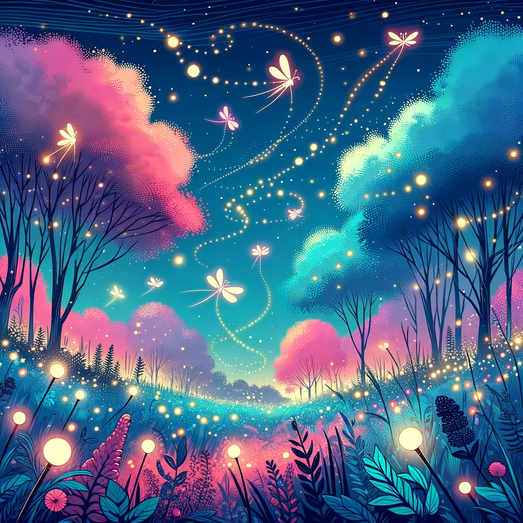 Explique pourquoi les lucioles émettent de la lumière la nuit
