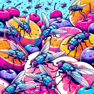 Explique pourquoi les mouches bourdonnent-elles près des fruits mûrs ?