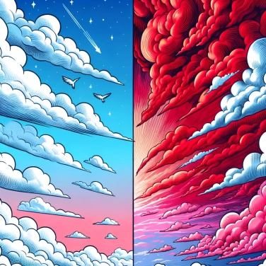 Explique pourquoi les nuages sont blancs le jour et rouges le soir ?