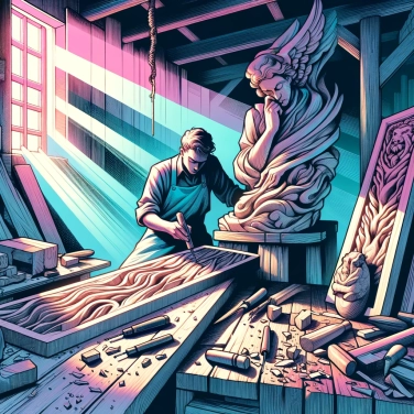 Explique pourquoi les ombres et la lumière ont un rôle si crucial en sculpture sur bois ?