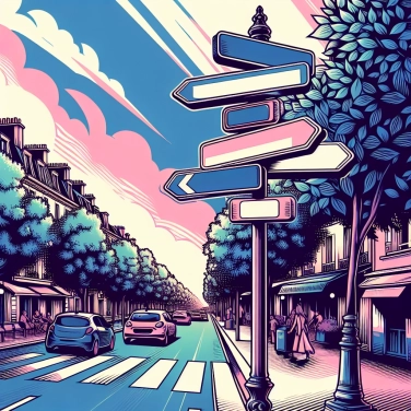 Explique pourquoi les plaques de rue sont généralement bleues et blanches en France ?