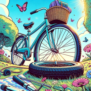 Explique pourquoi les pneus de vélo sont remplis d'air ?