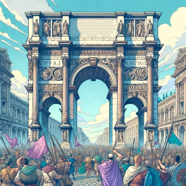 Explique pourquoi les Romains construisaient des arcs de triomphe ?