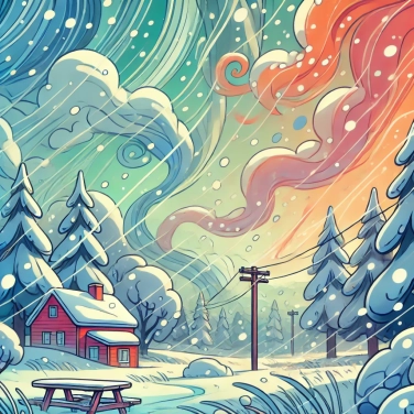 Explique pourquoi les sons peuvent apparaître étouffés lors d'une tempête de neige ?