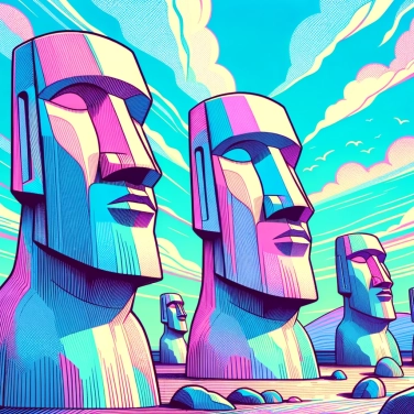 Explique pourquoi les statues de l'île de Pâques ont des têtes disproportionnées ?