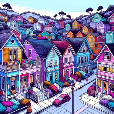 Explique pourquoi les villes côtières ont-elles des couleurs de maisons si vives ?