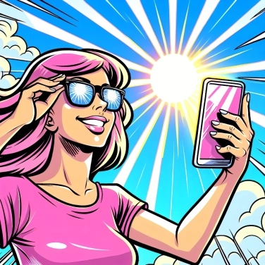 Explique pourquoi on a du mal à lire l'écran du smartphone en plein soleil ?