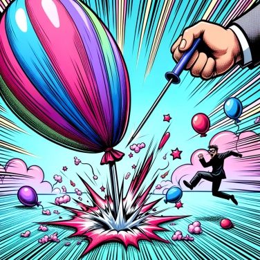 Explique pourquoi un ballon se dégonfle lorsqu'il est percé ?