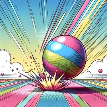 Explique pourquoi une balle rebondit après avoir touché le sol ?